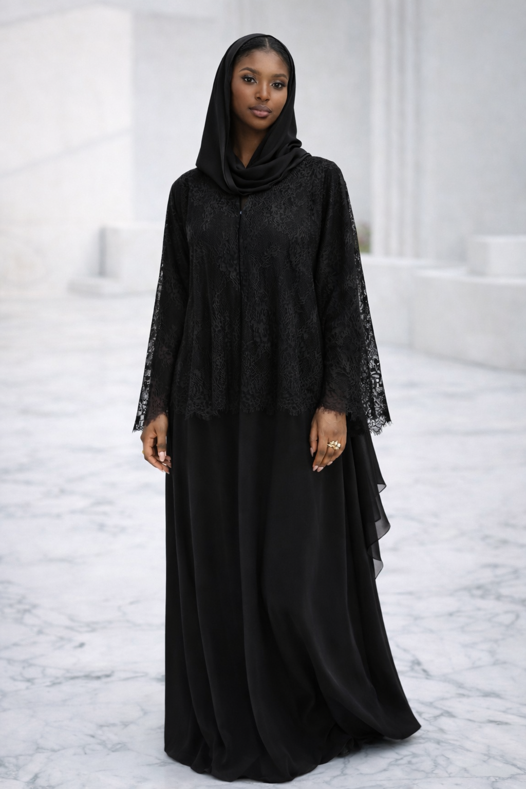 The Amara Lace Abaya Preorder