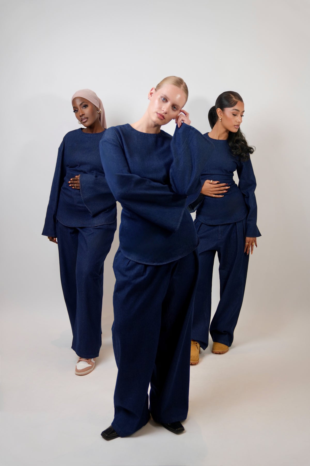 Akyara Denim Set – Top & Wide Leg Pants Bundle