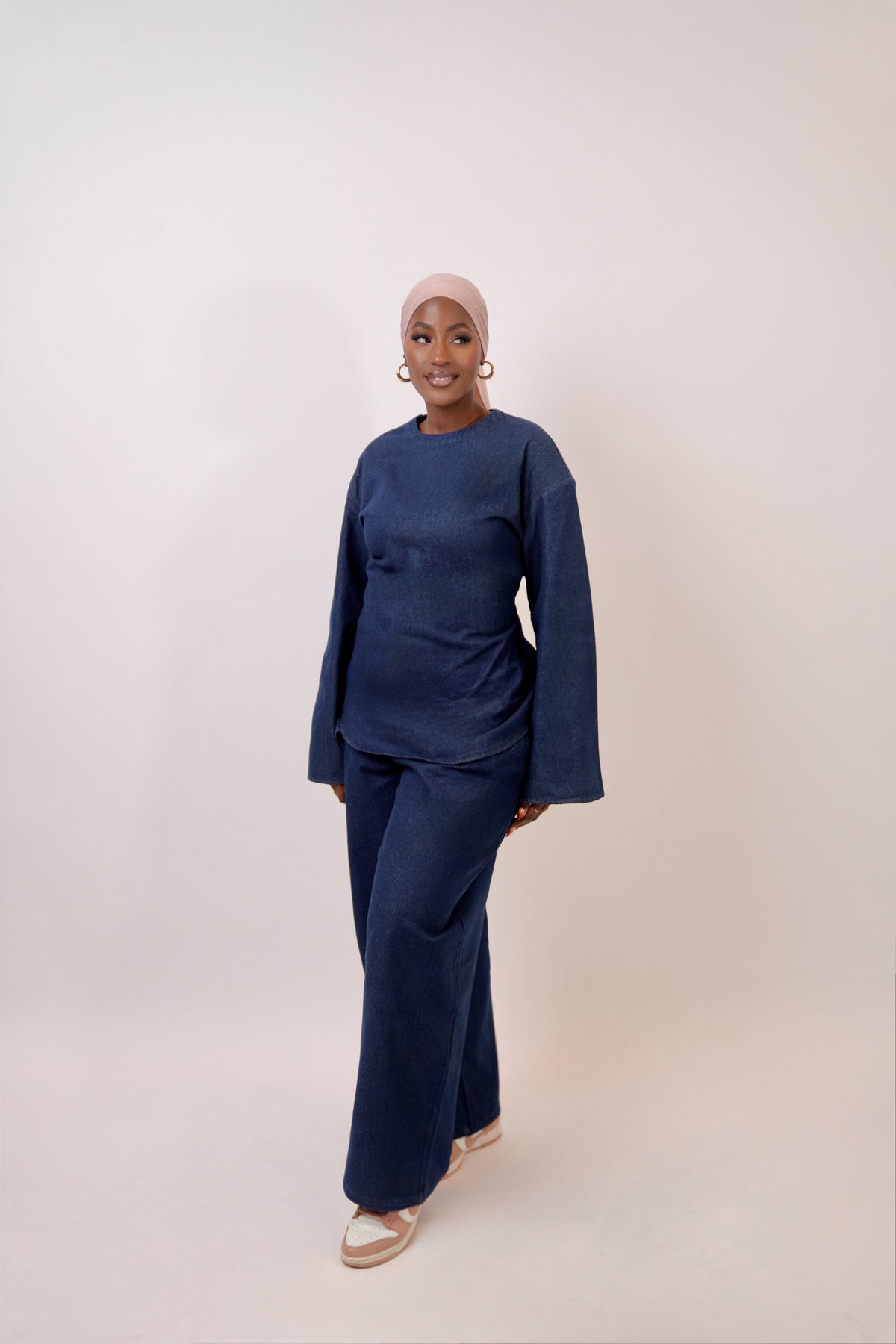 Akyara Denim Set – Top & Wide Leg Pants Bundle