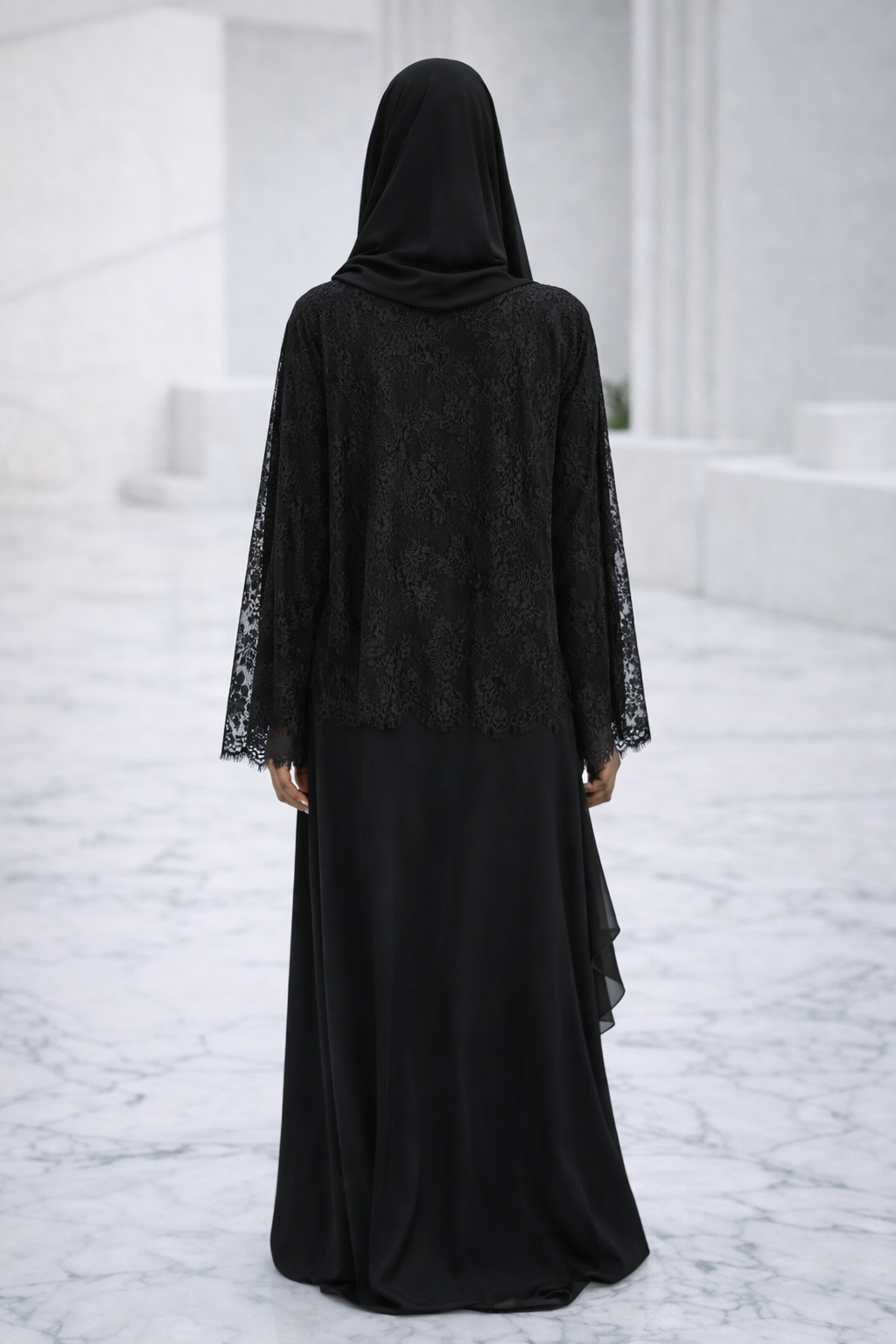 The Amara Lace Abaya Preorder